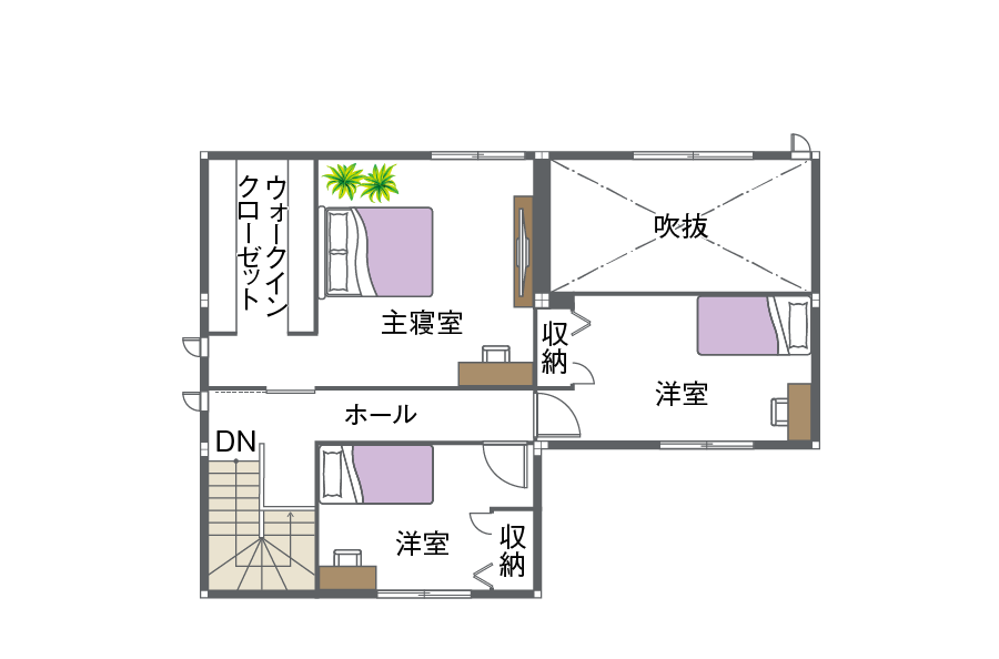 改造プラン例2階建て 2F間取り図