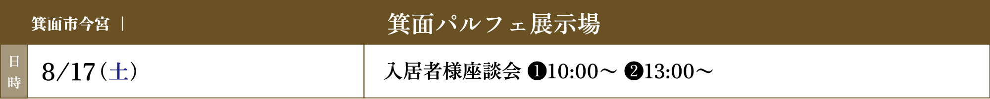 箕面パルフェ展示場