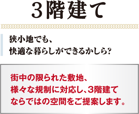 ３階建て 狭小地でも、快適な暮らしができるかしら？