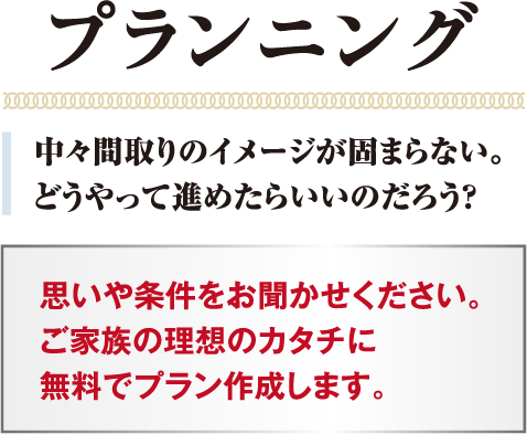 プランニング　中々間取りのイメージが固まらない。どうやって進めたらいいのだろう？