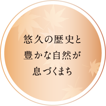 悠久の歴史と豊かな自然が息づくまち