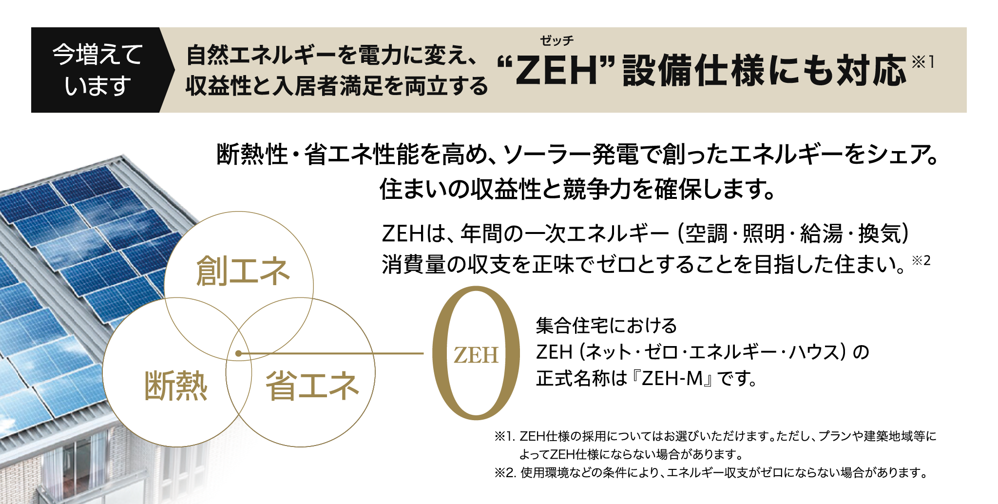 ZEH（ゼッチ）設備仕様にも対応