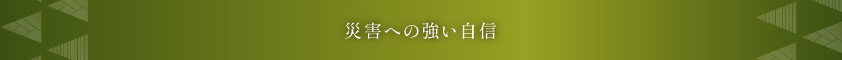 災害への強い自信