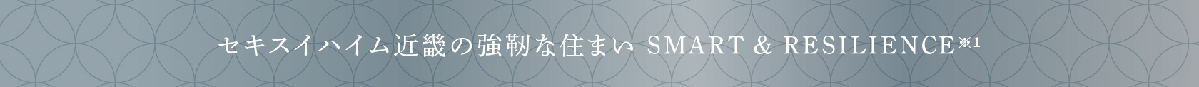 セキスイハイム近畿の強靭な住まい SMART & RESILIENCE※1